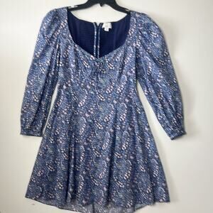 J.CREW LIBERTY FABRIC SWEETHEART SMOCKED FLORAL PUFF‎ SLEEVES DRESS SIZE 4